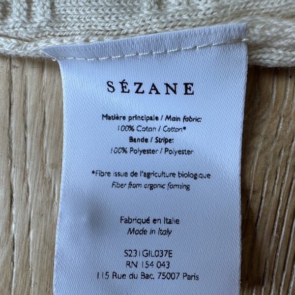 NEW Sezane Ruben  Elegant Cream Cable Knit Pointelle Cardigan SzXS/S price firm! - Picture 11 of 11